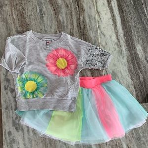 Kensie top and tulle skirt set. Size 5